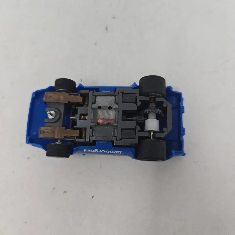 Vintage Tyco Slot Cars Lamborghini Countach Red Blue HO Scale with Controller